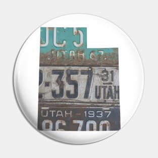 Vintage Utah License Plates Pin