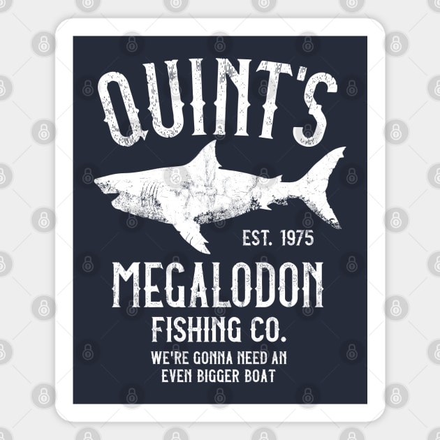 Quint's Megalodon Shark Fishing - The Meg - Megalodon - Magnet