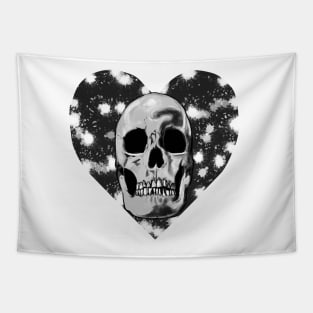 Heart Skull Tapestry