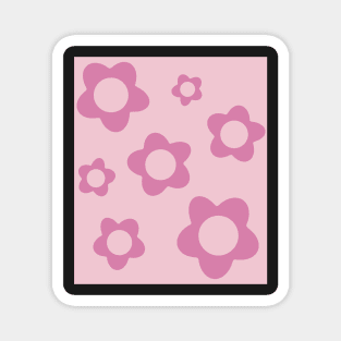 pattern flower aesthetic light pink Magnet