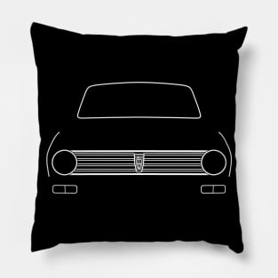 Austin Maxi 1970s classic car white outline graphic Pillow