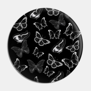 Butterfly Pattern - Black And White Pin