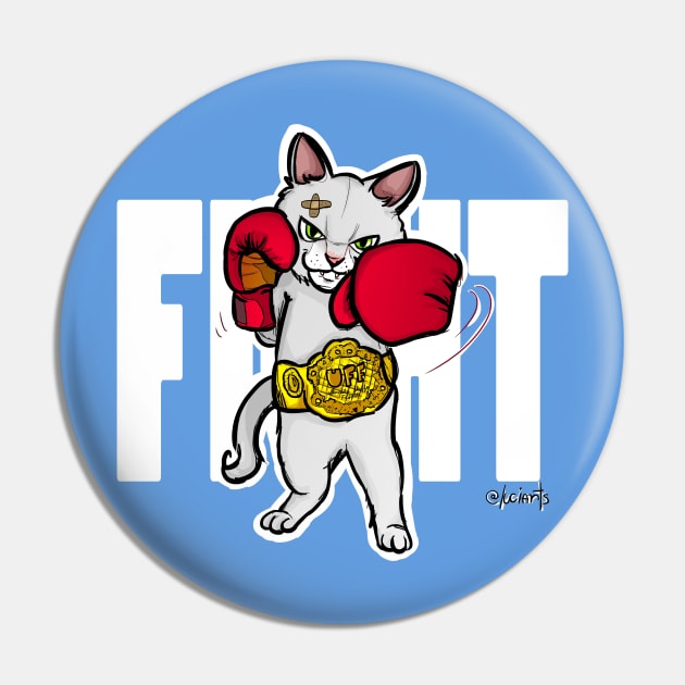 Ultimate Fluffy Fighter Pin by @akaluciarts