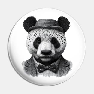 Gentleman panda Pin