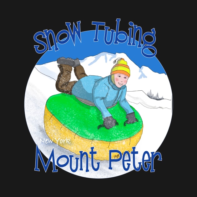 Kids Snow Tubing on Mount Peter, New York by MMcBuck