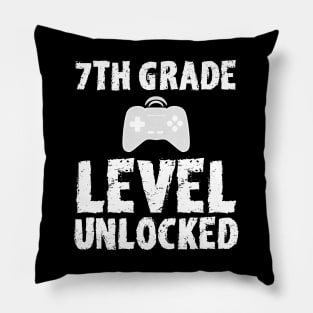 7th Grade Level Unlocked Pillow