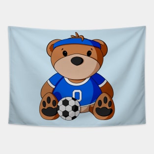 Soccer Player Teddy Bear Tapestry