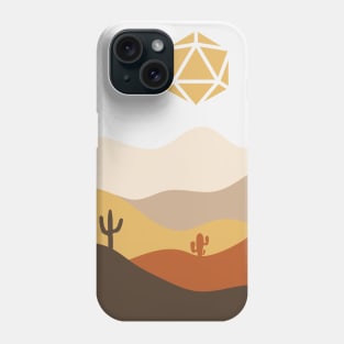 Desert High Noon Sun Polyhedral D20 Dice RPG Landscape Phone Case