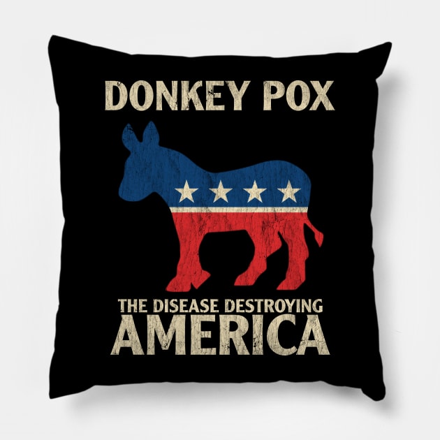 Donkey Pox Pillow by LMW Art