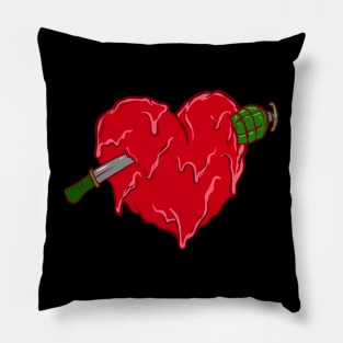 War makes Broken Heart Pillow