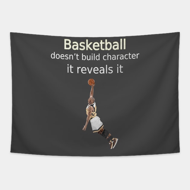 Basketball Character Quote Tapestry by artsytee