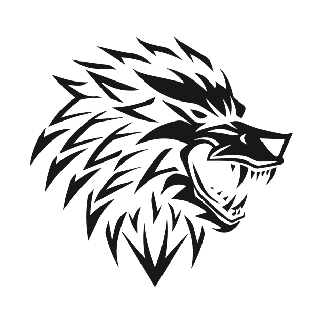 Wolf head symbol icon logo by Creative Art Store