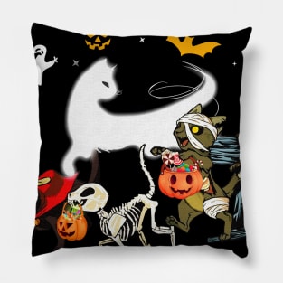 Trick Or Treat Scary Cat Halloween Gift Pillow