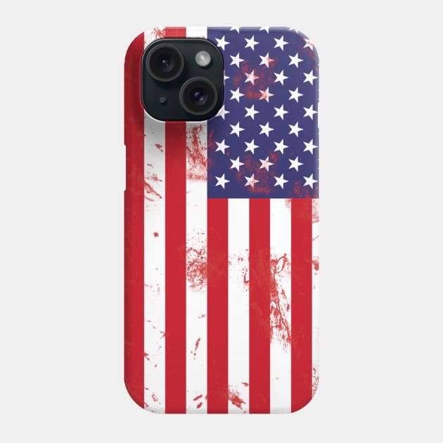 American Flag Distressed Phone Case by Scar