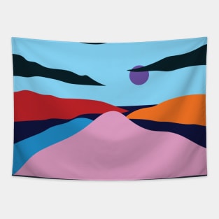 Negative Mountains Tapestry
