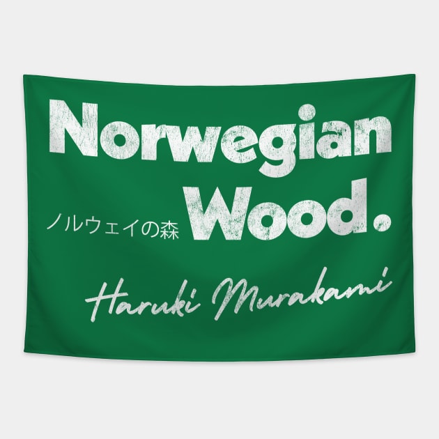 Haruki Murakami - Norwegian Wood // Retro Fan Art Design Tapestry by DankFutura