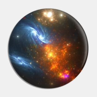 Colorful Universe Nebula Galaxy And Stars Pin