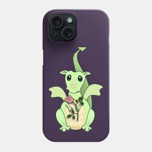 Cute Baby Dragon with Rose Phone Case