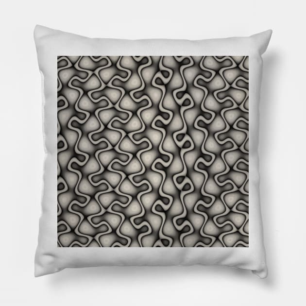 Wiggle Room (black and white pattern) Pillow by lyle58