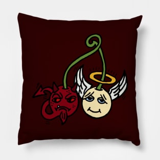 Demon and Angel Cherries Pillow