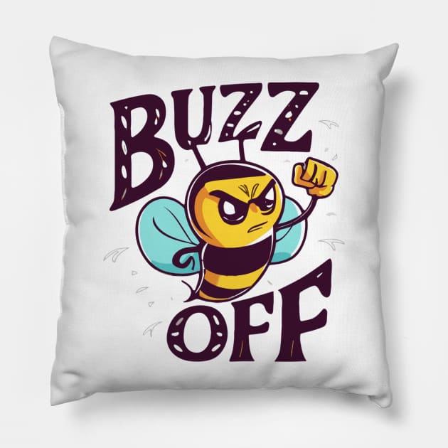 Buzz Off Pillow by INLE Designs