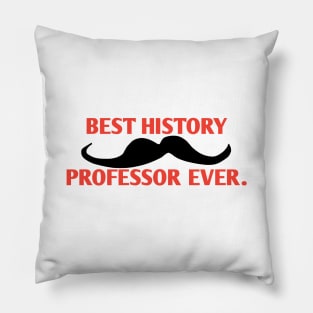 Best History professor ever, Gift for male History Teacher with mustache Pillow