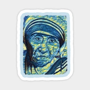 Mother Teresa Van Gogh Style Magnet