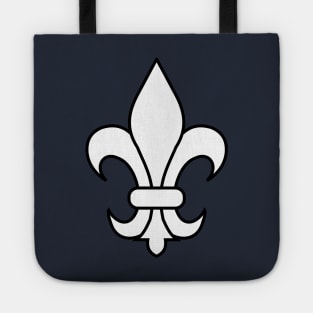 fleur de lis (white) Tote