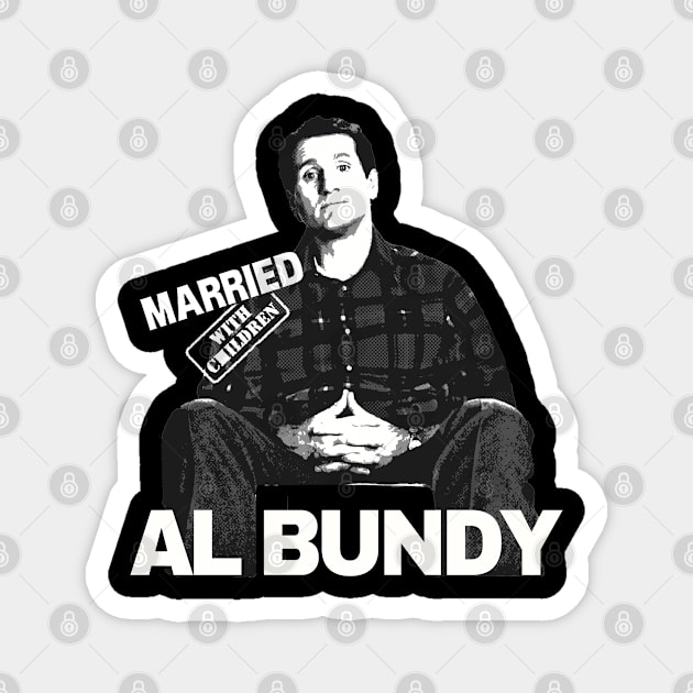 Al bundy - black retro Magnet by HANASUISI