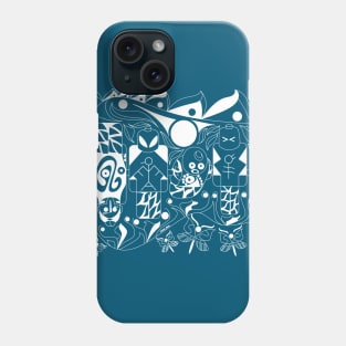 boho alien pattern in mayan soccer game ecopop Phone Case