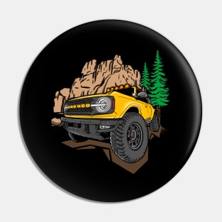 Ford Bronco Design - Yellow Bronco Pin