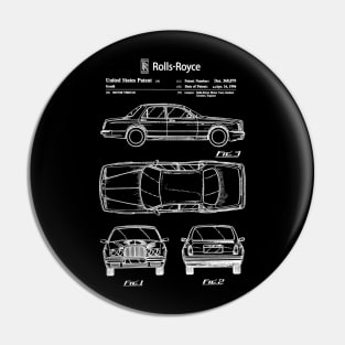 Rolls Royce Patent White Pin