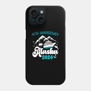 40Th Anniversary Wedding Alaska Cruise 2024 Vacation Phone Case