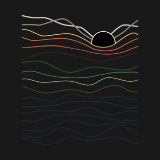 Sunset Art Lines T-Shirt