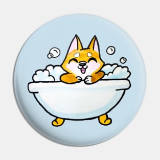 Animal Friend Dog in Bath Pin