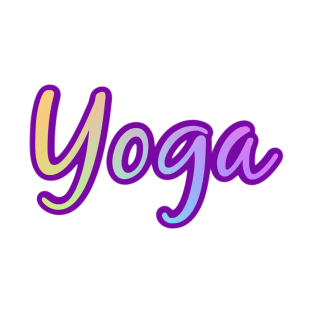 Colorful Purple Yoga Design T-Shirt