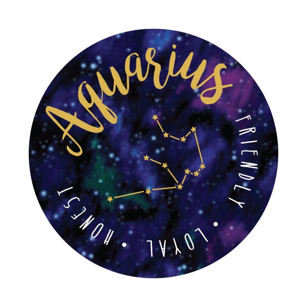 Aquarius Zodiac by CreativeHermitCo