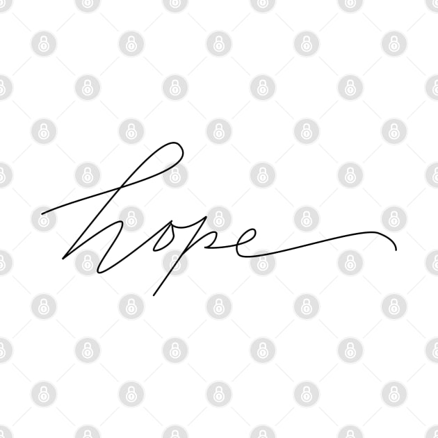 Minimalistic Linear word Hope by FibraDesign