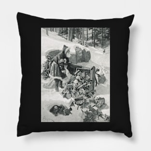 Santa in a Fix illustration 1911 Pillow