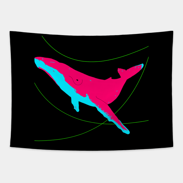 Humpback whale (Megaptera novaeangliae) Tapestry by Namwuob