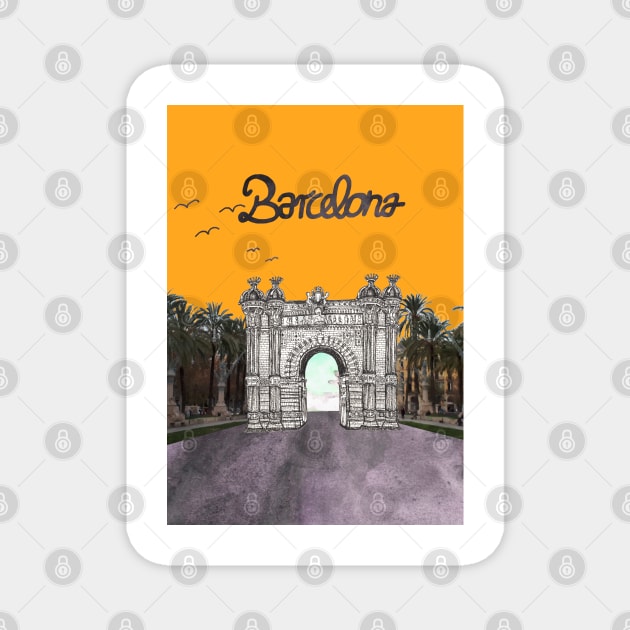 Barcelona - Arc de Triomf Magnet by Claudia-Brueggen