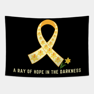 A ray of hope in the darkness Daffodils day Tapestry