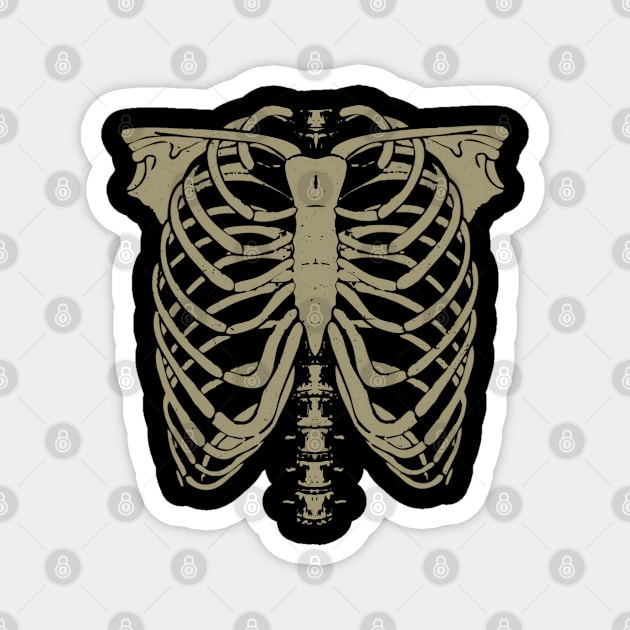 Skeleton Ribs - Classic Halloween Costume Fall Goth Horror Rib Cage Magnet by blueversion