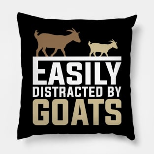 Easily Distracted By Goats Pillow