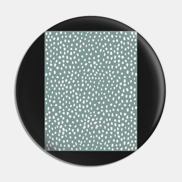 Sea Green Dalmatian Print Mask Pin by cait-shaw