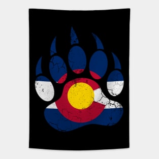 Colorado Flag Bear Claw Art Design Tapestry