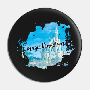 Character Castle Watercolor Splatter Pin