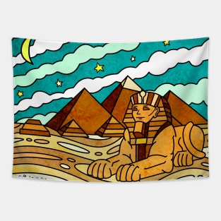 Pyramids & Sphinx of Giza Egypt Tapestry