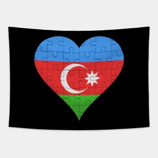 Azerbaijani Jigsaw Puzzle Heart Design - Gift for Azerbaijani With Azerbaijan Roots Tapestry