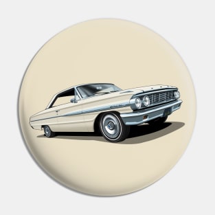 1964 Ford Galaxie 500 in wimbledon white Pin